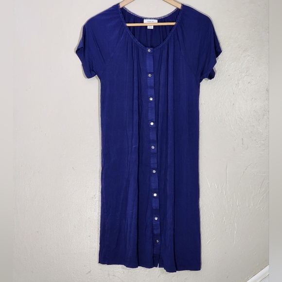 Seraphine Women's Blue Button-Down Dress - Picture 1 of 5